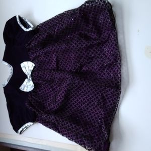 Rose Cottage Girls' purple and black dress 24mths